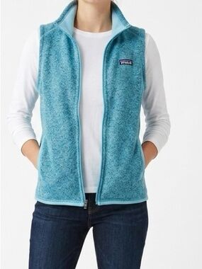 Patagonia Better Sweater Fleece Vest M Turquoise Blue Knit Gorpcore Layering